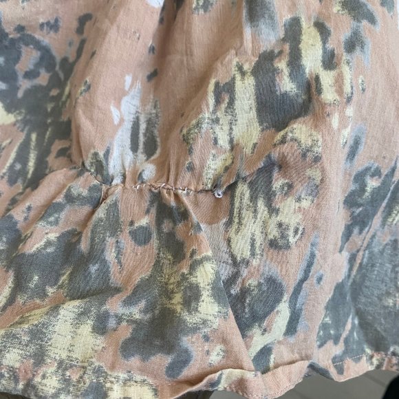 WINTER KATE LT BROWN/GRAY/WHITE PRINT MAXI DRESS SZ XS - Picture 8 of 9